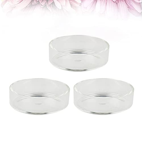 3pcs Round Shrimp Food Glass Bowl Crystal Shrimp Feeding Bowl for Aquarium Feed Dish Feeder for Supplies - size: Size 1
