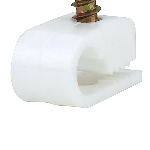 Skywalker Flexible Single Cable Screw Clips (Pack of 100 / White)