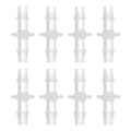 uxcell 8Pcs Plastic Hose Barb Fitting, 1/4" x 1/4" Barb Pipe Connectors Hose Fitting Adapter Splicer Mender Adapter Union for Fuel Gas Liquid Air Hose Repair - size: 1/4" x 1/4"