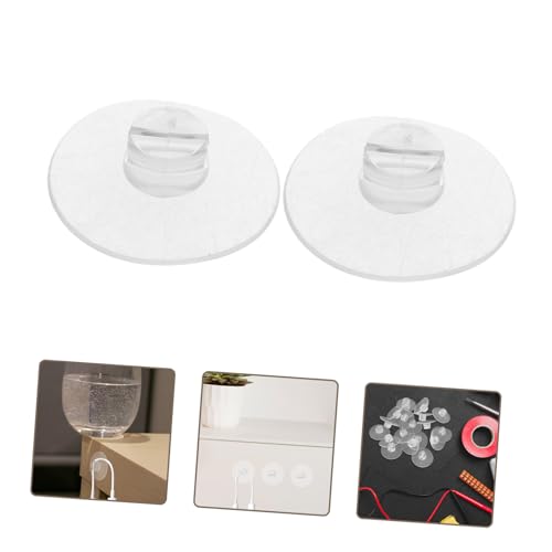 STOBAZA 20pcs Mini Suction Cups Hooks for Glass Shower Aquarium Desktop Heavy Duty Cable Clip Replacement
