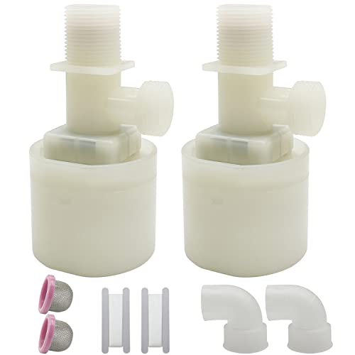 Water Float Valve, Water Level Control Water Tank Traditional Float Valve Upgrade 2 PCS (1/2", up inlet) - color: up inlet, size: 1/2" to 1/2"