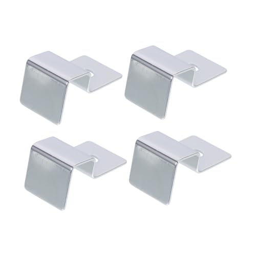 FRCOLOR 16pcs Stainless Steel Fish Tank Lid Holder Durable Aquarium Cover Bracket Supports Practical Clips for Various Tanks Easy to Use for Heat Preservation Cleaning