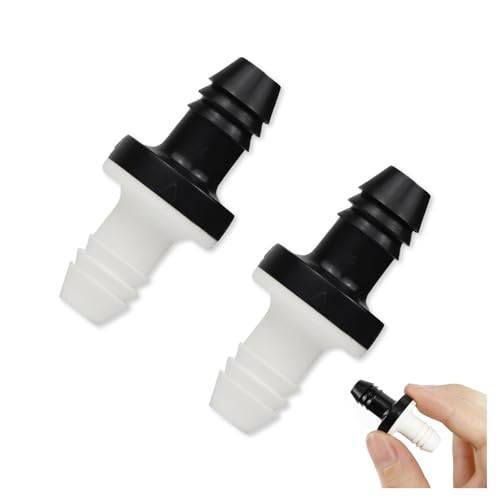 2 Pcs Check Valve 3/8 Inch Plug-in Check Valve Camis One-Way Gas Tank Valves for Water Fuel Air Liquid Flow Transfer 10 mm ABS Plug-in Check Valve Admittance Line Barb Check Valves