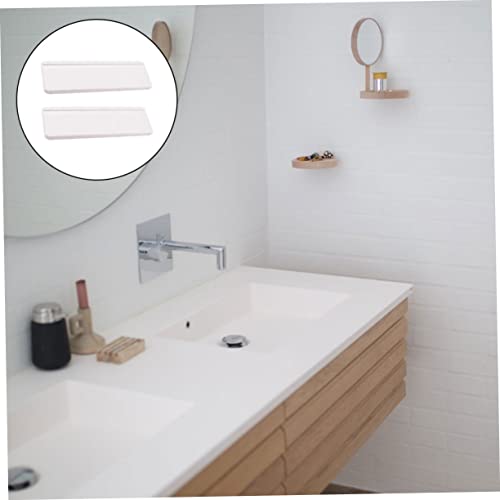 Cabilock 2pcs Non Slip Diatom Absorbent Pads for Bathroom Multipurpose Holders and Toothbrush Cup Cushions Household Use for Absorption and Surface Protection - color: White