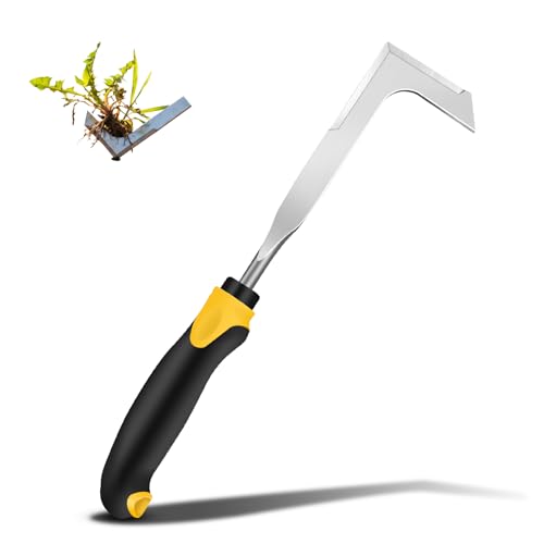 SWANSOFT Crack Weeder – Crevice Weeding Tool for Sidewalk, Driveway & Garden, Garden Tools for Weeding, Heavy-Duty Stainless Steel Crack Weeder Tool,Ergonomic Handheld Crack Weeder