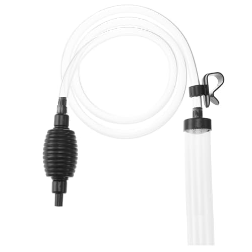5ft Aquarium Siphon Vacuum Cleaner-Hand Siphon Pump Water Changer for Fish Tank Cleaning Gravel & Sand - size: 5ft