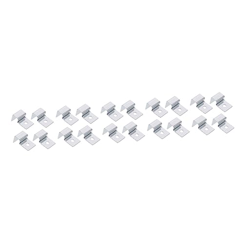 BESPORTBLE 20pcs Stainless Steel Fish Tank Lid Holders Aquarium Glass Cover Racks Easy Installation for Open Tanks Accessories - color: Silverx5pcs, size: 2.3X1.5X0.1CMx5pcs