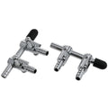Haidong 2-Way Aquarium Metal Gang Manifold Stainless Steel Air Flow Splitter Pump Lever Valve Aquarium air Valve -2PCS