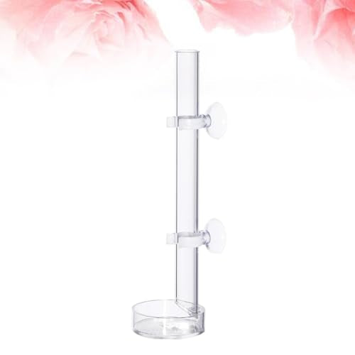 Toyvian Shrimp Food Tube and Feeding Basin Aquarium Feeder Tube 2cm X 27cm Acrylic Fish Tank Shrimp Supplies with 80mm Feeding Dish