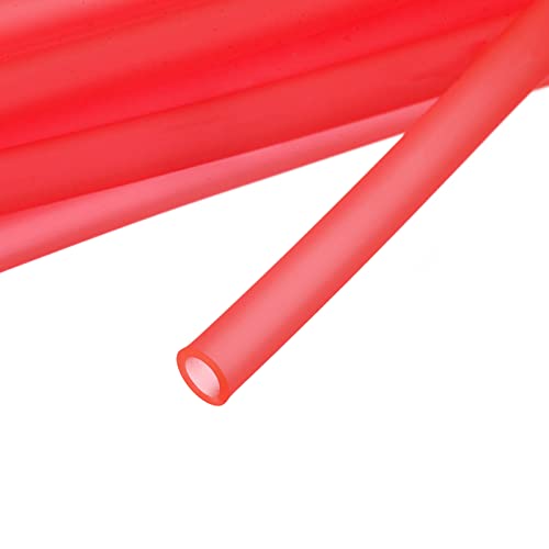 uxcell Aquarium Airline Tubing Hose 5/32" ID 15/64" OD 1Pcs 13.12 Ft Silicone Flexible Airline Tubing for Fish Tank, Terrariums, and Hydroponics, Red - color: Red