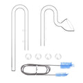 FZONE 17mm Aquarium Glass Lily Pipe Kit with Inflow, Outflow and Brush for 5/8" ID (16/22mm) Tubing - size: 17 mm for 5/8" ID (16/22 mm tubing)