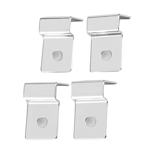 Fockety Stainless Steel Aquarium Lid Clips, Clear Acrylic Fish Tank Cover Support Clamps with Silicone Buffer Pad for 5mm Rimless Aquarium Glass
