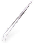 VORESTIC Curved Aquarium Tweezers 23.6 Inch, Stainless Steel Long Tongs for Fish Feeding, Reptile Feeding Tongs, Fish Tank Tool, Terrarium Tweezers, Aquarium Feeder and Aquascaping Tool - color: Silver