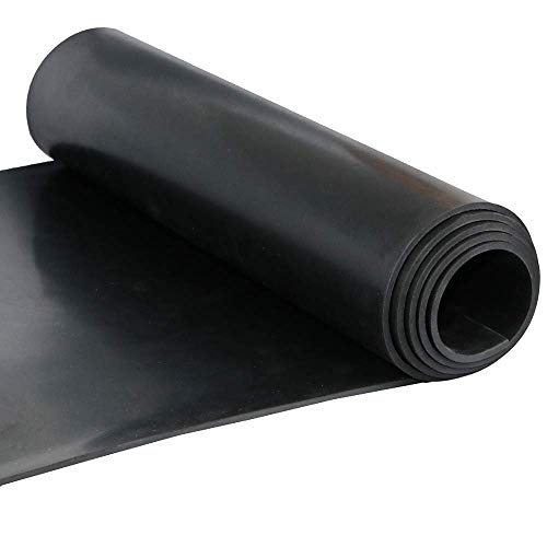NABOWAN Solid Rubber Sheets,Strips,Rolls 1/8" (.125") Thick x 12" Wide x 47" Long, Thin Neoprene Rubber, Perfect for DIY Gasket Material, Sealing, Liner, Shield, Padding, Mat - size: 12" Wide x 47" Long, style: 1/8" (.125") Thick