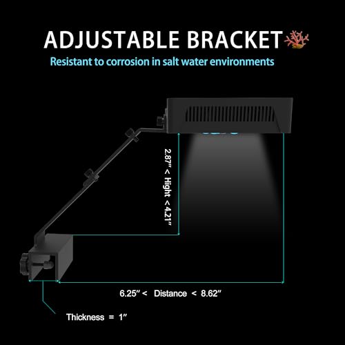 Aquarium Light –3rd Generation A029 Aquarium LED Light 30 Watts Saltwater Light with Touch Control, 5W LED Chips for Coral Reef Nano Fish Tank Marine Tanks with Timer & Screen - size: 30.0