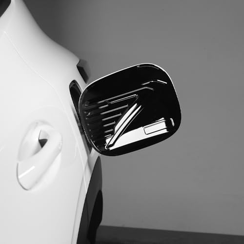 Fuel Tank Door Trim Cover Compatible with Chevy Trax 2024 2025, ABS Exterior Gas Cap Scratch Protection Sticker-Black - color: Black