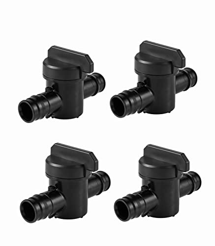 (Pack of 4) EFIELD Poly PPSU Pex-A Expansion 1/2" X1/2" Full Port Ball Valve ONLY For Pex-A Tubing Connection, ASTM F1960,(PPSU1960054-4PCS) - size: 1/2"(Pack of 4)