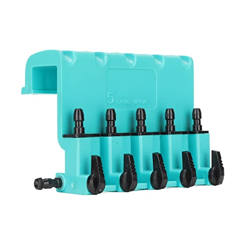 ZJchao Aquarium Check Valve, Aquarium Air Valve Air Control Fish 5 Way 5-Way Check Control Switch Gang for Fish Oxygenation Pump