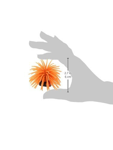 Artificial Aquarium Fish Tank Decoration Silicone Sea Anemone Artificial Fish Tank Ornament Decoration Small(Orange) - color: Orange