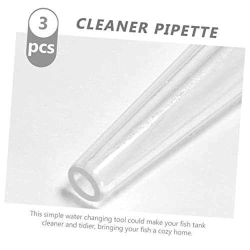 Yardwe 3pcs Aquarium Cleaning Siphon Scale Fish Tank Gravel for Removing Waste and Practical Water Change Tool for Easy Maintenance - color: White, size: 46x5cm