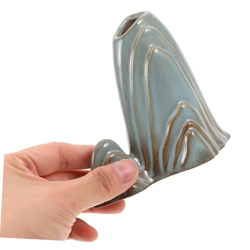 MAGICLULU Ceramic Mini Mountain - Fish Tank Landscape Decoration - Office Home Bonsai Decor Zen Garden Accessories- Ceramic Brush Holder