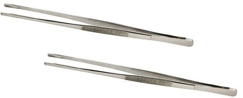 SE 513TW 12-Inch Stainless Steel Tweezers - TWO PACK