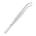10.6 Inch Stainless Steel Tweezers, Curved Round Blunt Serrated Tip, Aquarium Tweezer, 3/64 Inch Thickness Stainless Steel, Multipurpose Daily Garden Home Lab Craft Repairing Tool