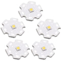5Pcs 3W Warm White 3535 SMD Super Bright High Power LED Chip with Aluminum Plate 20mm Star PCB Base Heat Sink for Floodlight Replacement(120deg,Warm White 2800K-3200K,DC 2.8-3.2V,700mA) - color: Warm White2800-3200k