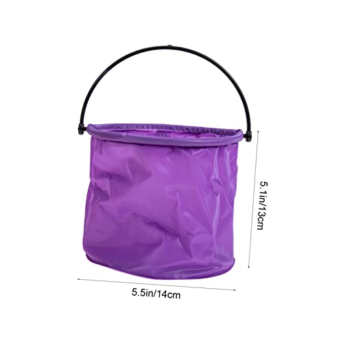 4Pcs Foldable Brush Washing Buckets Portable Collapsible Water Containers for Painting Fishing Outdoor Use Space Saving PVC Small Buckets Random Color