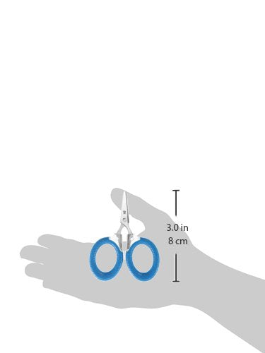 CUDA 3" Micro Scissors Durable Fishing Braid, Mono & Fluorocarbon Cutter for Saltwater & Freshwater with Dual Serrated Blades & Oversized Non-Slip Comfort Bows - size: 1 Count (Pack of 1)