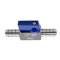 Stainless Steel 1/2" Mini Ball Valve Shut Off Valve 1/2" Hose Barb - size: 1/2" Hose Barb, style: Pack of 1