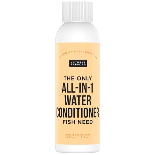 Aquarium Water Conditioner - All-in-1 Fish Tank Dechlorinator - Removes Ammonia, Nitrite, Chlorine & Chloramine, Detoxifies Heavy Metals - Freshwater & Saltwater - Treats 240 Gallons (4 fl oz) - size: 4 oz