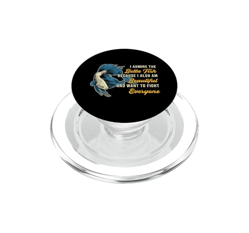 Betta Fish Because Fish Lover Aquarium Vintage Betta Fish PopSockets PopGrip for MagSafe - style: Magnetic PopGrip