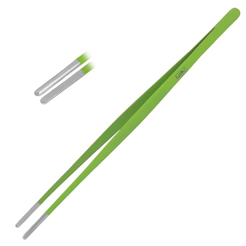 HADIZ Stainless steel Garden Tweezers Plant Tweezer For Catus and Succulents Straight 12 Inch Size (Straight) - style: Stright