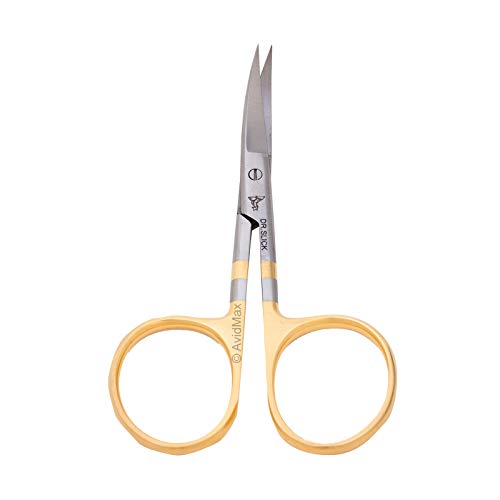 Dr. Slick All Purpose Scissor, 4", Gold Loops, Curved - size: 4 inches, Curved