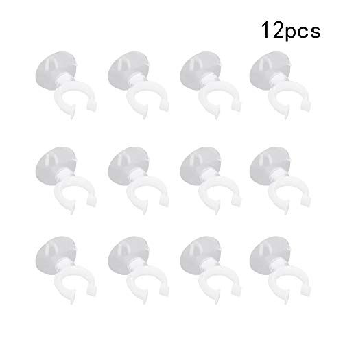 MroMax Aquarium Suction Cup Clips Airline Tubing Hose Heater Clips Clamps Holder for Fish Tank Clear 15mm to 18mm 12Pcs - size: 12pcs 15mm to 18mm