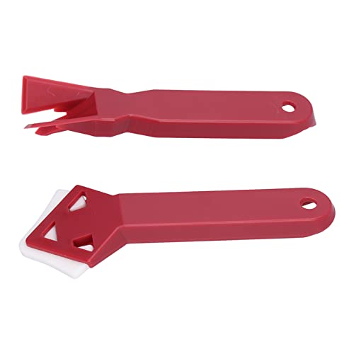 2-Pack Silicone Window Scraper Glass Glue Remover Angle Sealant Tool for Kitchen Bathroom Multi-Surface Cleaning
