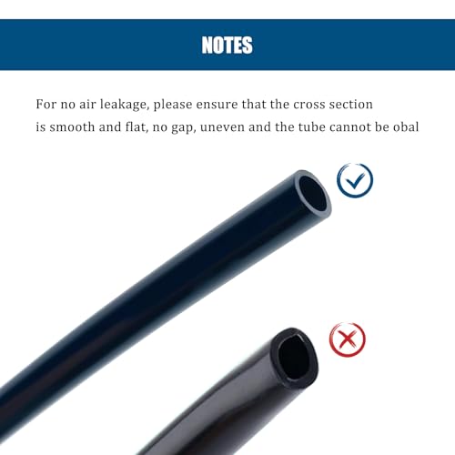 1/4" Black Nylon Air Line Tubing - 32.8 FT Air Hose, DOT Approved for Air Brake Tubing Suspension Or Fluid Transfer