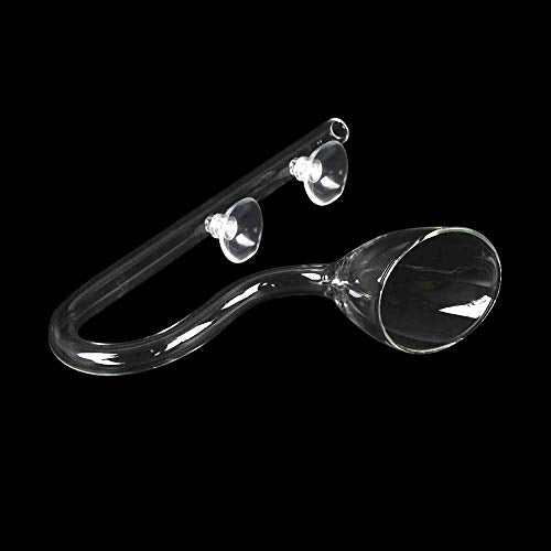 FZONE Aquatic Glass Lily Pipe Set with Lily Skimmer Inflow and Lily Outflow for Aquarium Filter 1/2''(12/16mm) Tubing