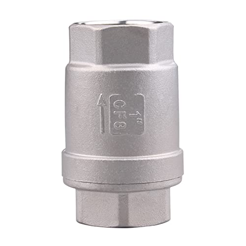 1 Inch Vertical Check Valve SUS304 Spring Loaded Check Valve in-line Low Cracking Pressure CF8M WOG 1000… - size: 1 Inch, style: Spring