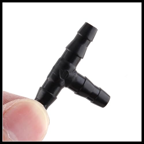 10 Pcs 6mm Dia 3 Ways T Shape Airline Air Tube Connectors for Aquarium Durable Material