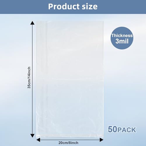50 Pcs Pet Fish Bags, Aquarium Fish Transporting Containers, Shipping Containers for Live Fishes, 3 Mil Thick (50)