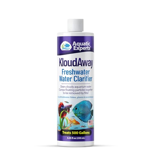 KloudAway Freshwater Aquarium Water Clarifier - Clears Cloudy Water, Water Clarifier for Fish Tank, Made in USA, Aquatic Experts (250 ml) - size: 250 ml (8.45 oz)