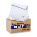 POLYSELLS 1000 pcs 10x13 Inches White x Silver Poly Mailers Shipping Envelopes, Strong Adhesive Sealing, Waterproof, and Tear-resistant Postal Mailing Bags for Clothing, Books, and Accessories - size: 10"x13" 1000 PCS