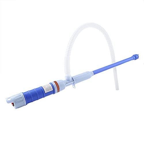 SUNGOOYUE Battery Operated Liquid Transfer Pump PE Electric Siphon Pump 3V 64cm with Bendable Suction Tube for Water Oil Transfer Fish Tank Pool Basement Use (Blue) - color: Blue