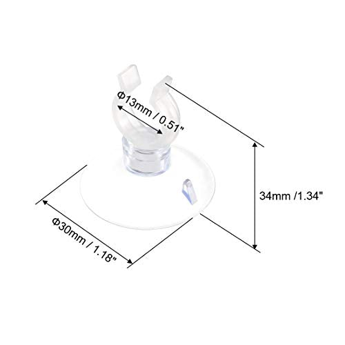uxcell Aquarium Suction Cup Clips Airline Tube Holders Clamps for Fish Tank Clear 13mm 20Pcs - size: 13mm