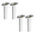 MARINE CITY Flush Mount Fishing Rod Holder, 90 Degree ABS Plastic, for Boats, Kayaks, Yachts - color: White, style: 4 Pcs