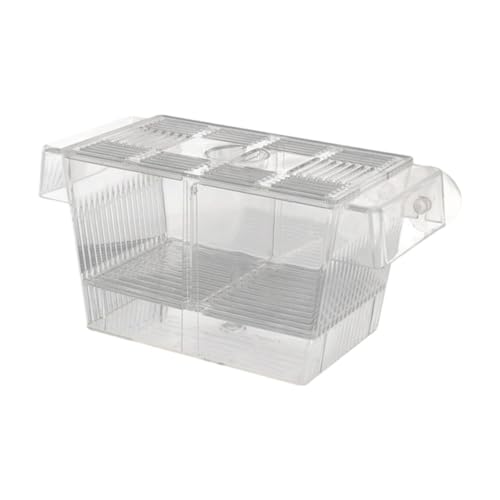 Fish Breeding Isolated Box Float Hatching Separation Acrylic Hatching Box Fish Tank Hatchery for Clownfish Guppy, L - size: L