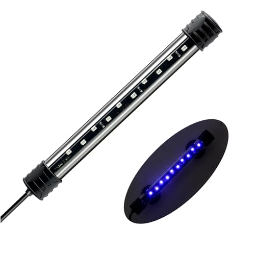 DaToo LED Aquarium Light 3 W Underwater USB Fish Tank Light Blue Submersible Aquarium Light 7in - size: Blue