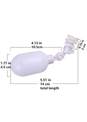 1/4" inch Tube Water Filter Float Ball Valve Adjustable Liquid Level for RO Water Reverse Osmosis System Fish Aquarium Pond Water Pump Reservoir Tank Mount Aquaculture 1 Piece